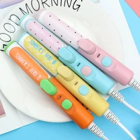 2021 mini hair curler straightener electric splint hair curling irons travel hair wave styling tools cute candy color flat iron