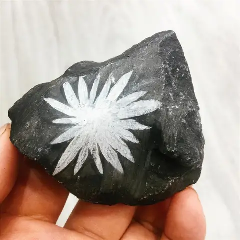 1 шт. натуральный кристалл хризантем, ручной работы, в форме черной руды, красивые подарки