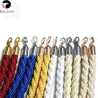 high quality 1 5m long twisted lining barrier ropekinjoin flannel sling for welcoming queuing columns pole fences stands