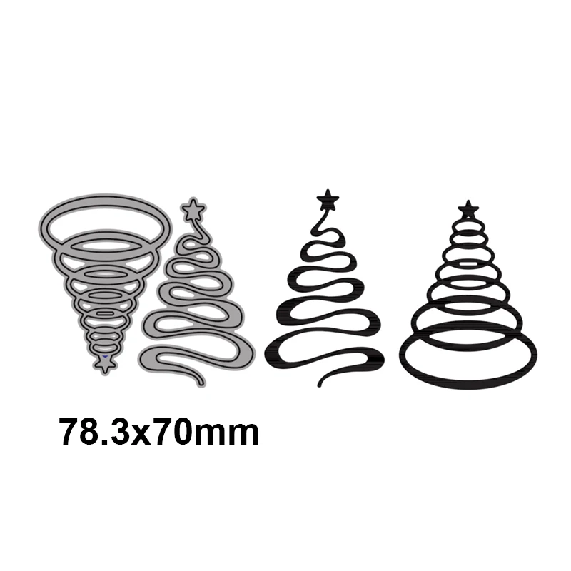 Металлическая высекальная Форма рождественские круглые звезды для изготовления