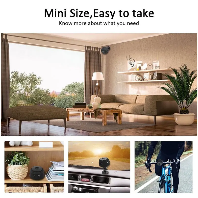 Мини-камера видеонаблюдения с поддержкой Wi-Fi 1080P |