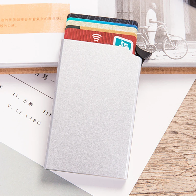 Чехол унисекс для кредитных карт с защитой от кражи металлический