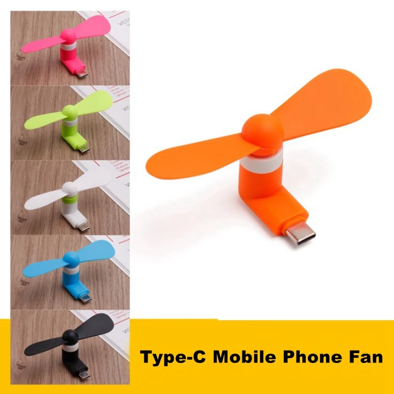 

Creative Mini Portable Micro Fan Mobile Phone Mini Fan Charging Treasure Fan USB Gadget Cooling Fans For Type-C Android