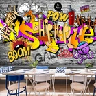 Пользовательские 3D настенные фрески европейские, американские уличные граффити KTV бар кафе ресторан фон настенные Фотообои