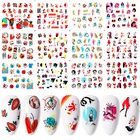 12 шт. Красочные абстрактные наклейки для ногтей наклейки Летняя серия фрукты цветок Геометрия наклейки для ногтей смешанный Маникюр слайдер