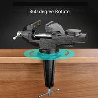 table vise vice light duty mechanic clamp on table vise 360 degree swivel base cast iron table top clamp press vice with anvil