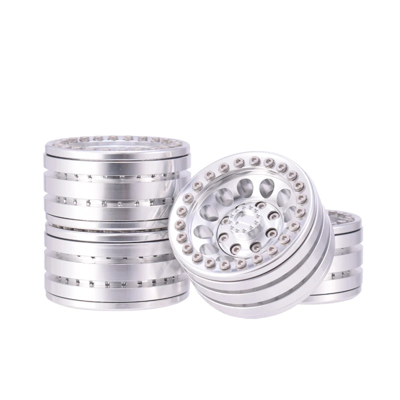 

4PCS 1.9inch Heavy Wheel Hub Beadlock Metal Wheel Rim for Traxxas 1/10 Axial SCX10 TRX-4 D90 RC Rock Crawler Climbing Vehicle