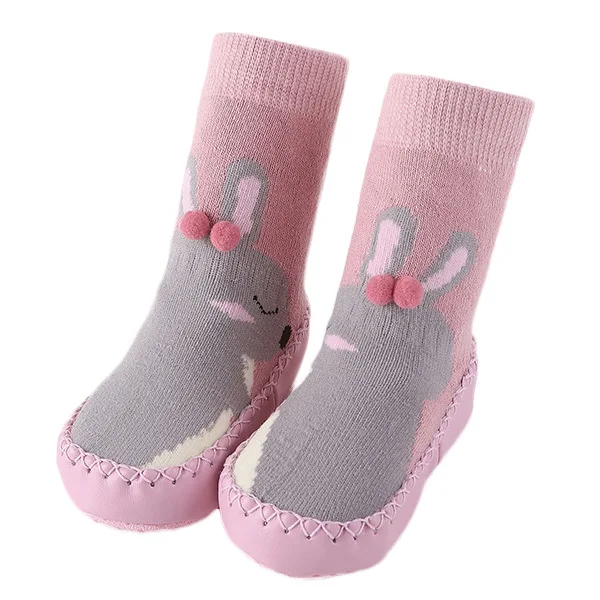 

Toddler Indoor Sock Shoes Newborn Baby Socks Winter Thick Terry Cotton Baby Girl Sock with Rubber Soles Infant Animal Funny Sock