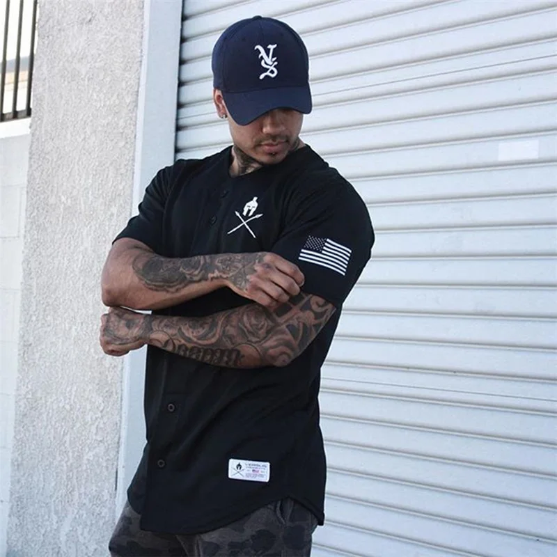 2019 Мужская Новая модная футболка с коротким рукавом летняя повседневная тонкая