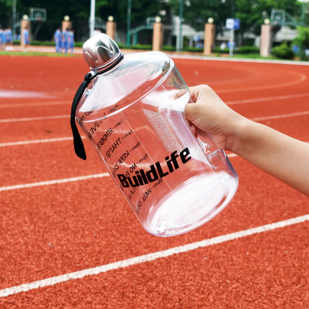QuiFit 3.78L 2.2L 1.3L Прозрачный большой галлон бутылки для питьевой воды пластик большой емкости для тренажерного зала фитнес-туризма BPA бесплатные виды спорта
