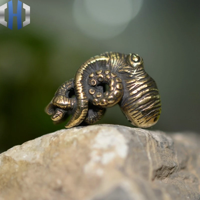 

Octopus Knife Beads Brass Squid Beads Umbrella Rope Pendant Vintage Copper Paracord Beads DIY Survival Paracord Beads