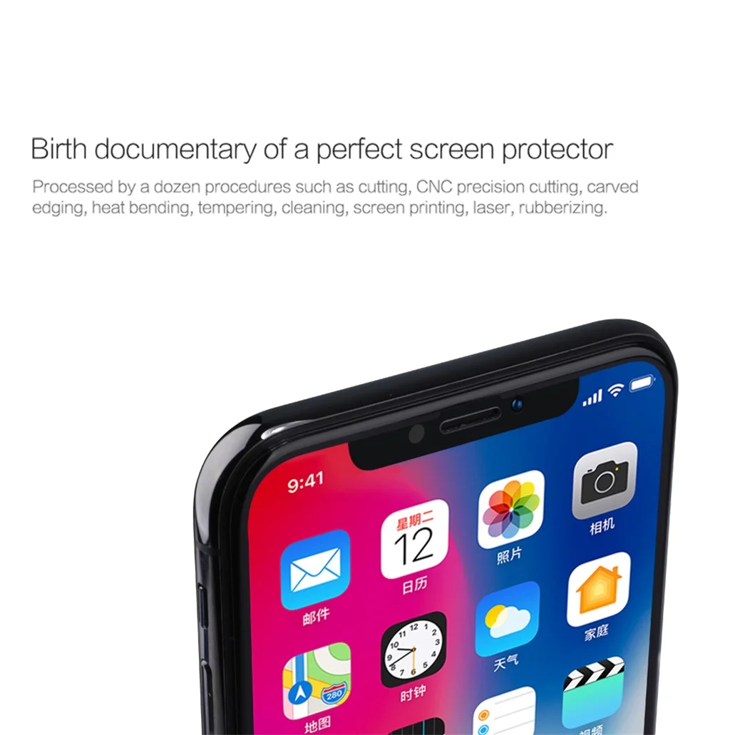 Закаленное стекло Nillkin для iPhone X XS Защитное экрана с полным покрытием 3D CP + Max 9H