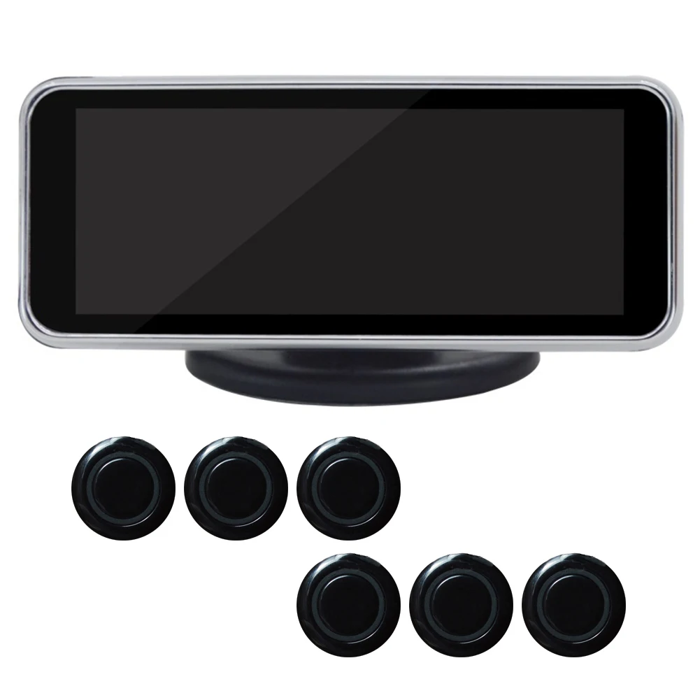 

Universal Car Parking Sensor Kit Safety Dual Core Visual Alarm Intelligent Voice Buzzer Reversing Radar Parktronic LCD Digital