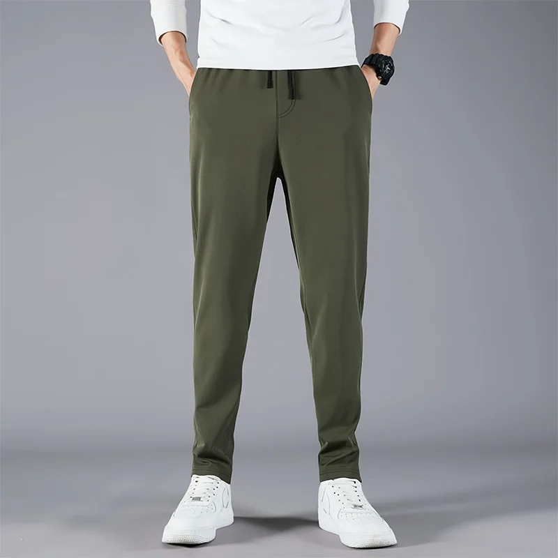 

2020 new 9-point pants men's Korean style trendy pants summer slim sports pants plus size cotton trousers men's breathable loose