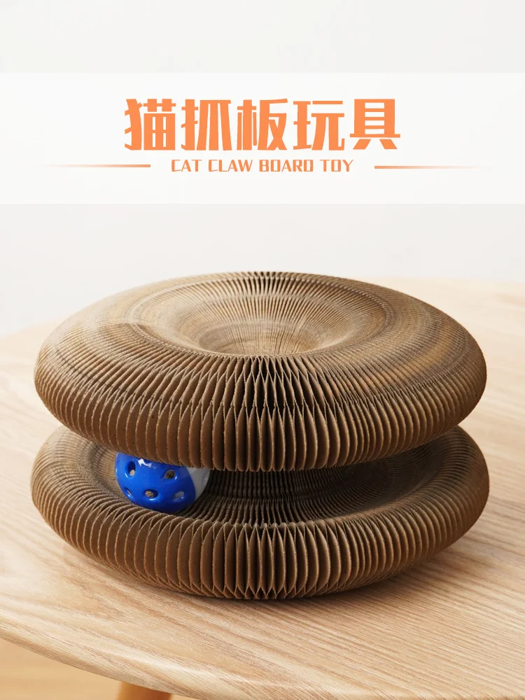 Игрушечная Когтеточка для кошек круглая износостойкая Поворотная тарелка лапа