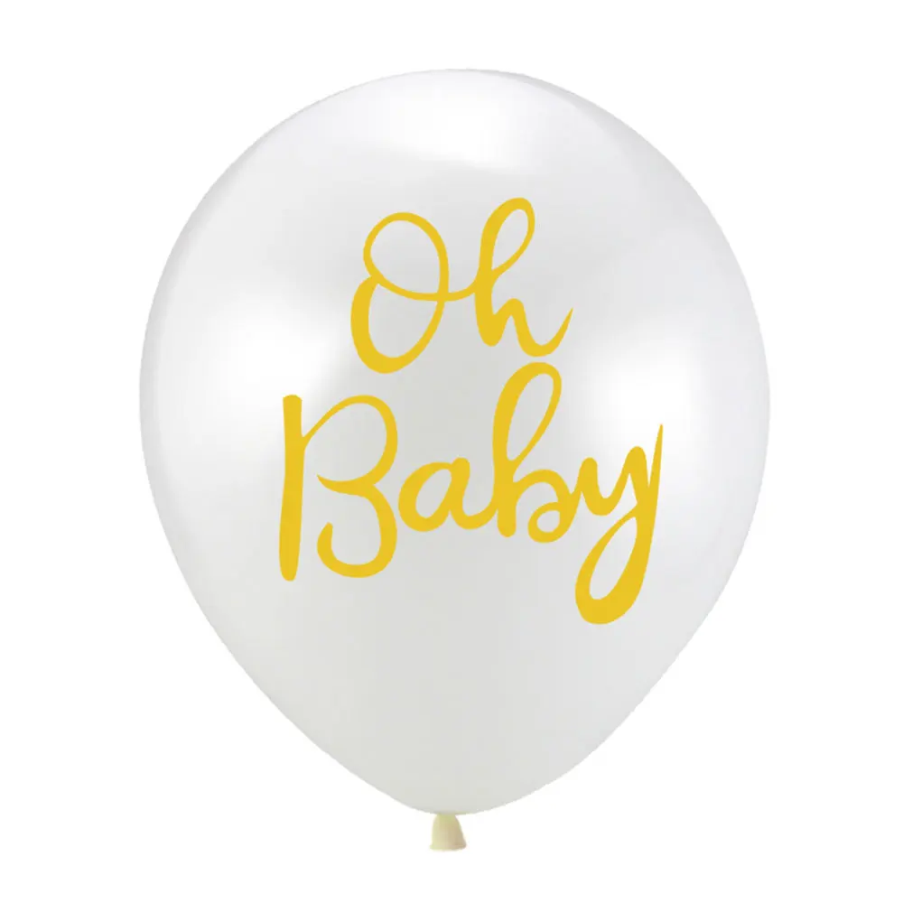 

12inch Oh Baby Latex Balloons Baby Footprint Balloon Happy Birthday Gifts Decoration Anniversaire Wedding Ballons Party Supplies