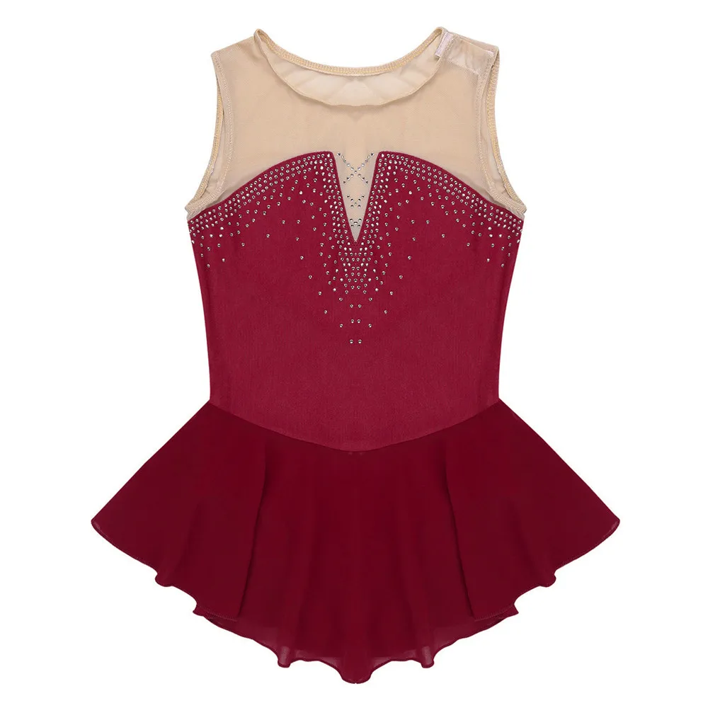 TiaoBug детская танцевальная одежда для девочек женское платье катания на коньках