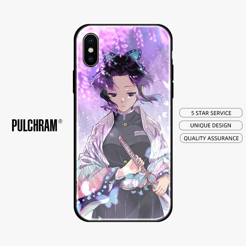 Мягкий силиконовый стеклянный чехол Shinobu Kocho Kimetsu no Yaiba для iPhone SE 6 6s 7 8 Plus X XR XS 11 12 mini