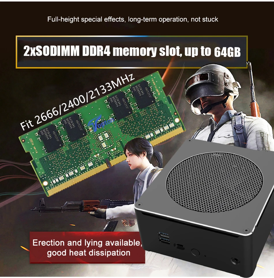 8-го поколения Intel мини ПК компьютер Core i7 8850H 8750H 6 ядер 12 потоков 32 Гб DDR4 2* M.2 SSD i5 8300H UHD графика 630 Мини DP WiFi