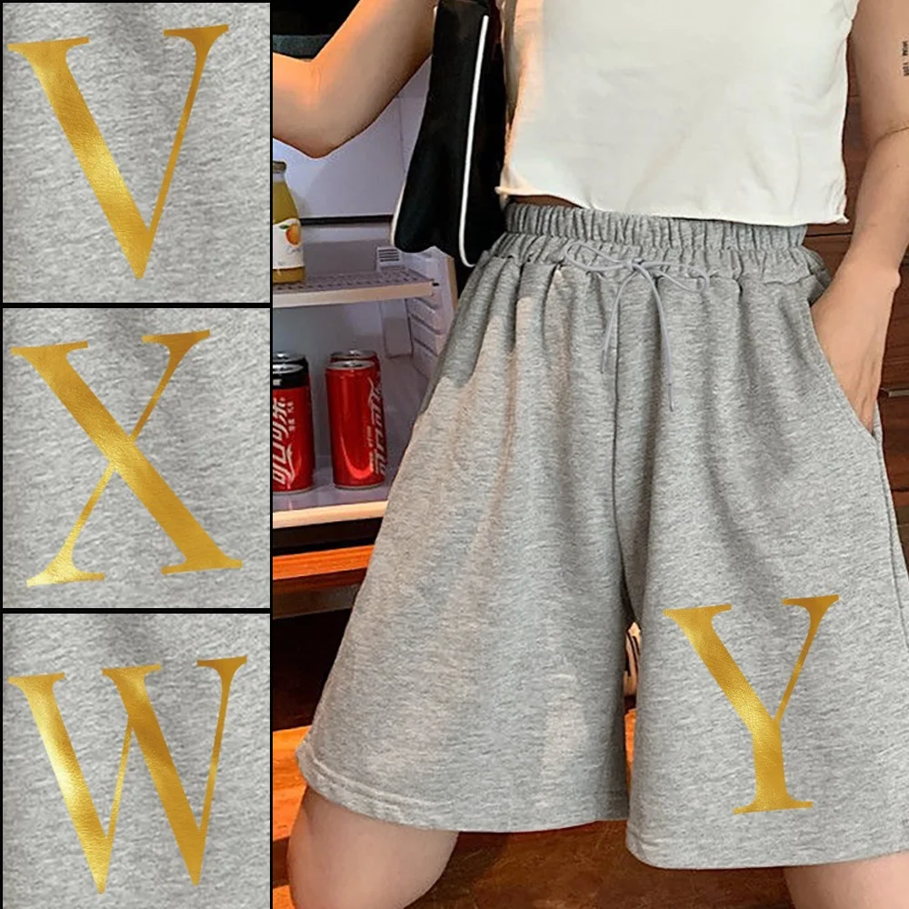 

Женские спортивные шорты, уличная одежда, модные женские брюки с карманами и буквенным принтом, летние модные повседневные дышащие шорты дл...