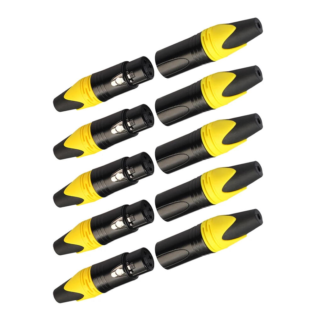 5 пар XLR коннектор штекер и гнездо микрофон аудио адаптер DIY части | Спорт