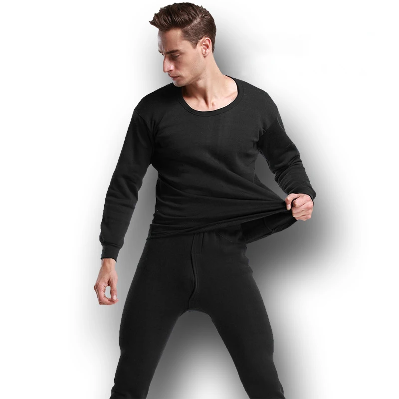 

Winter Thermal Underwear Sets For Men Thermo Underwear Long Johns Winter Clothes Men Thick Thermal Clothing Solid dropshipping