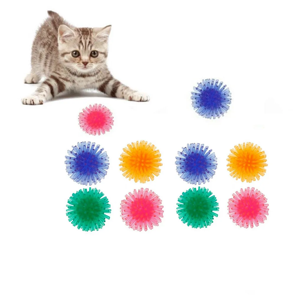 Cat toys Pets Ball Toys Rainbow EVA Material Colorful Pet Dog Toy Accessories Puppy Chew interactive | Дом и сад