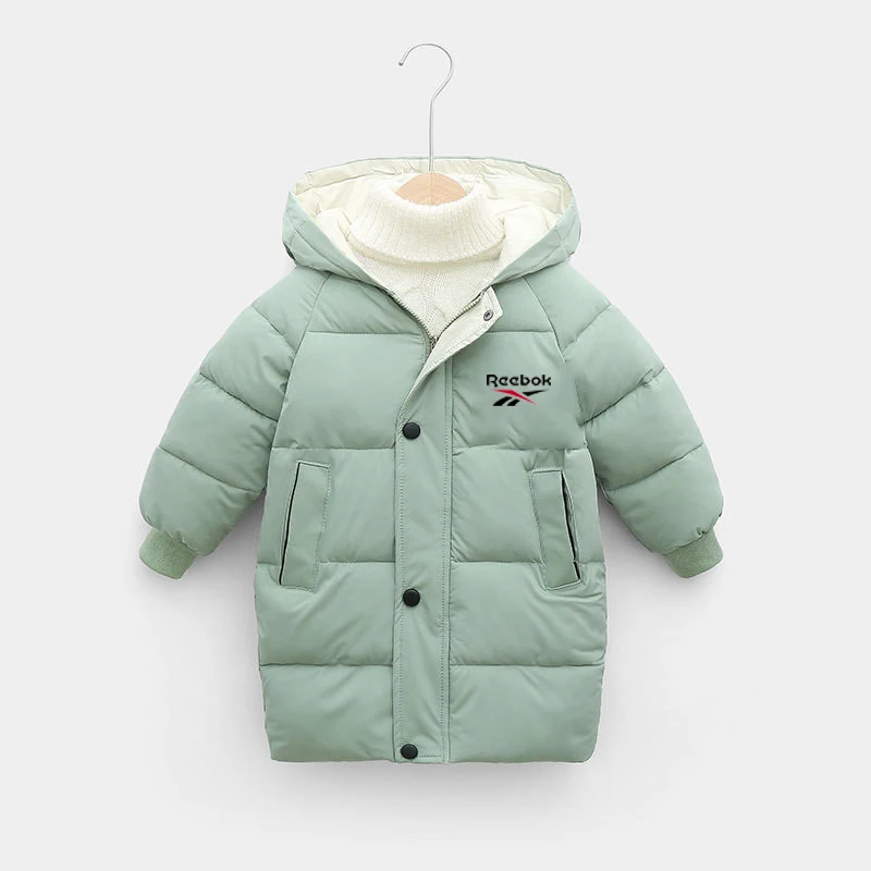 

2022 Reebok Children's Down Jacket Winter Boys And Girls Pure Cotton Down Jacket Jacket Thick And Warm Long Jacket Direct Sales
