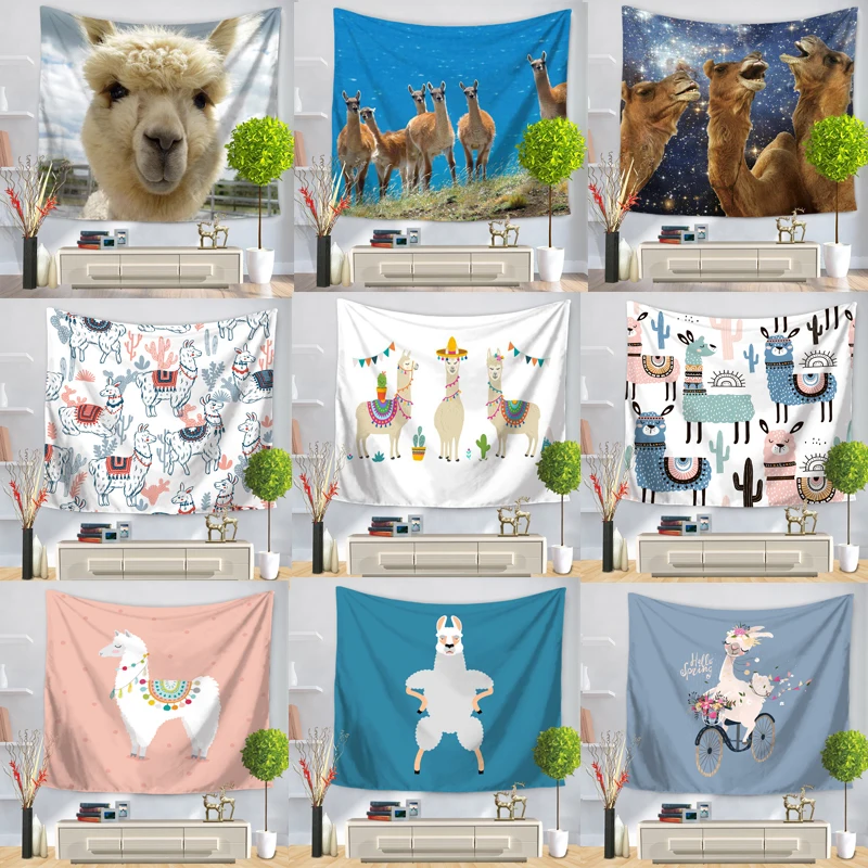 Альпака настенный гобелен домашний декор одеяло простыня искусство хиппи для