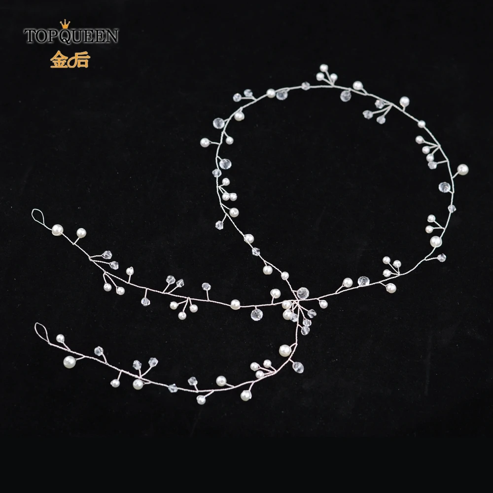 TOPQUEEN винтажный свадебный головной убор свадебная лоза для волос 100% ручная работа