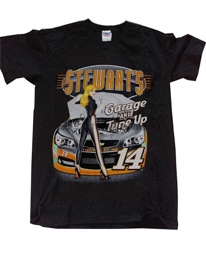 Новая футболка Tony Stewart Garage Reprint Car Racing daytona | Мужская одежда