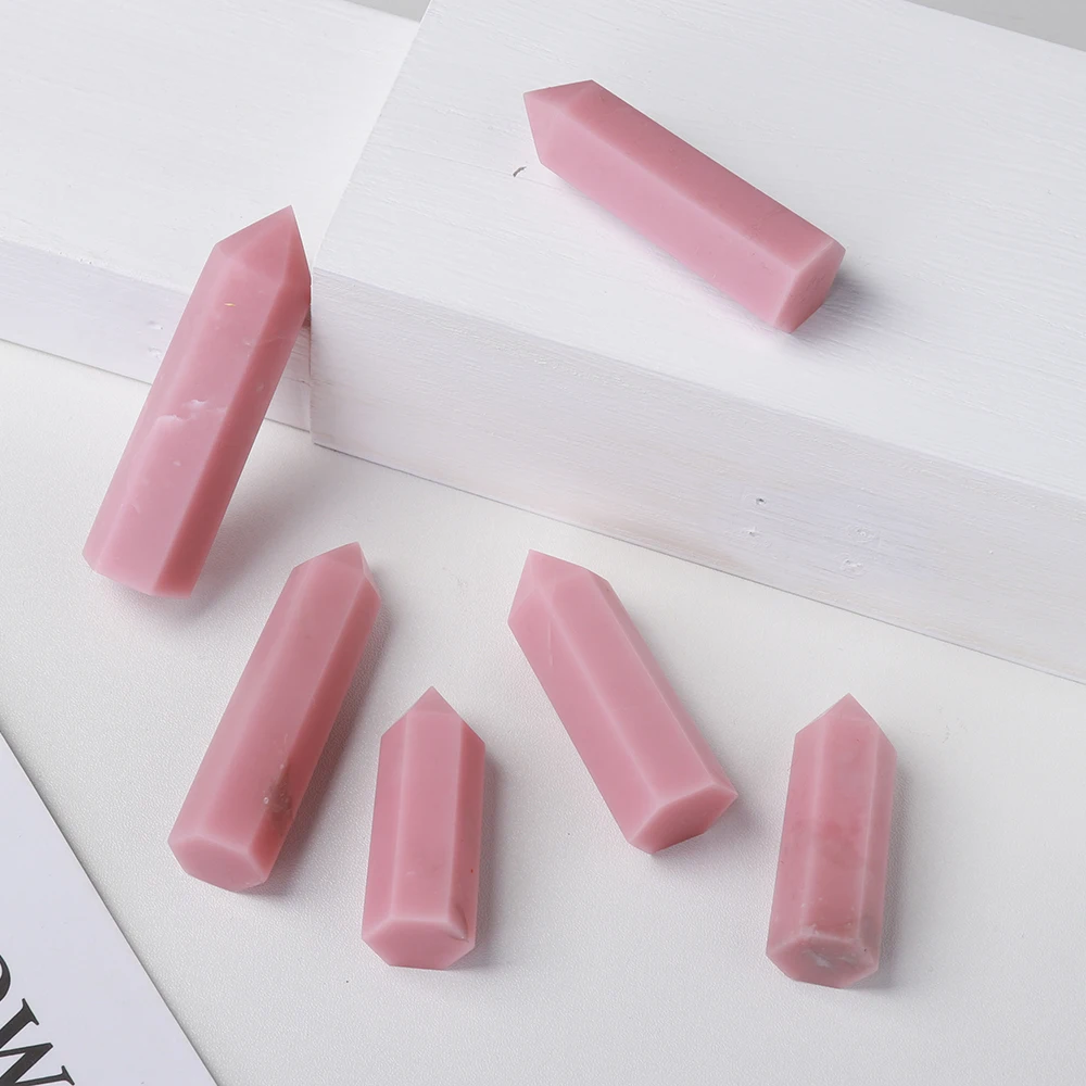 5-8 см натуральный розовый Опаловая точка с украшением в виде кристаллов башня