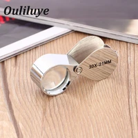 portable folding mini illuminated magnifier magnifying glass 30x jeweler eye loupe loop backlight jewellers coins tool stamps