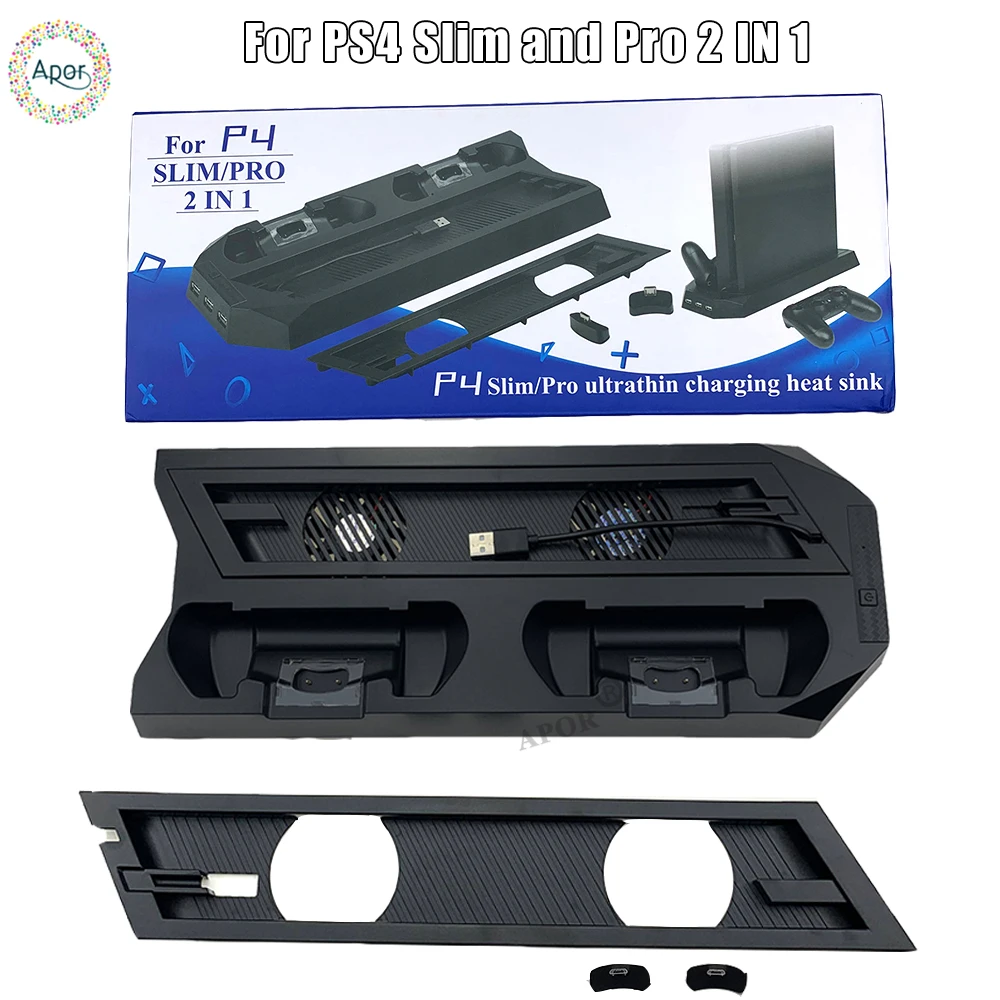 Ультратонкая док станция для PS4 Slim/Pro с вертикальной подставкой|Подставки и