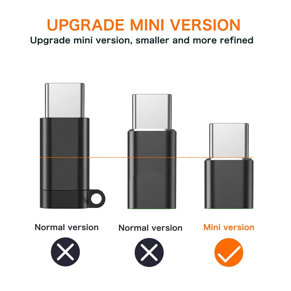 10 шт. адаптер USB Type C (папа) Micro (мама)|Зарядные устройства для телефонов| |