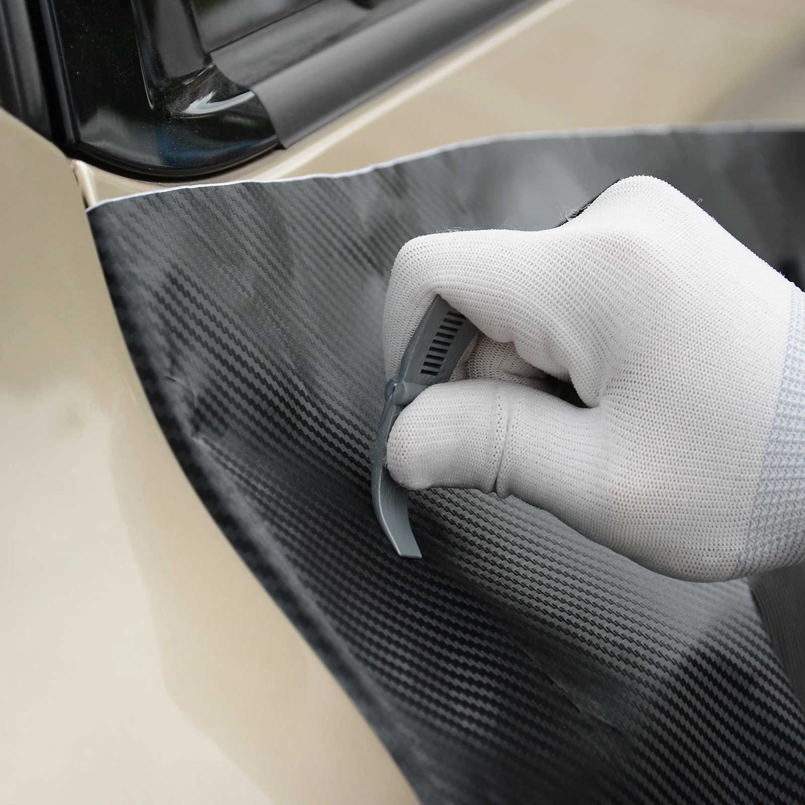 Скребок FOSHIO для автомобильной виниловой пленки скребок удаления клея углеродное