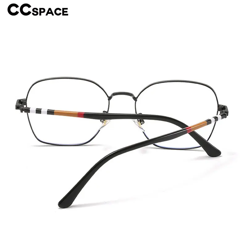 49238 в полоску ультралегкие металлические оправы квадратные мужские и женские