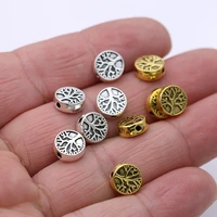 20pcs tibetan silver plated tree of life loose spacer beads for jewelry making bracelet diy accessories craft 9mm