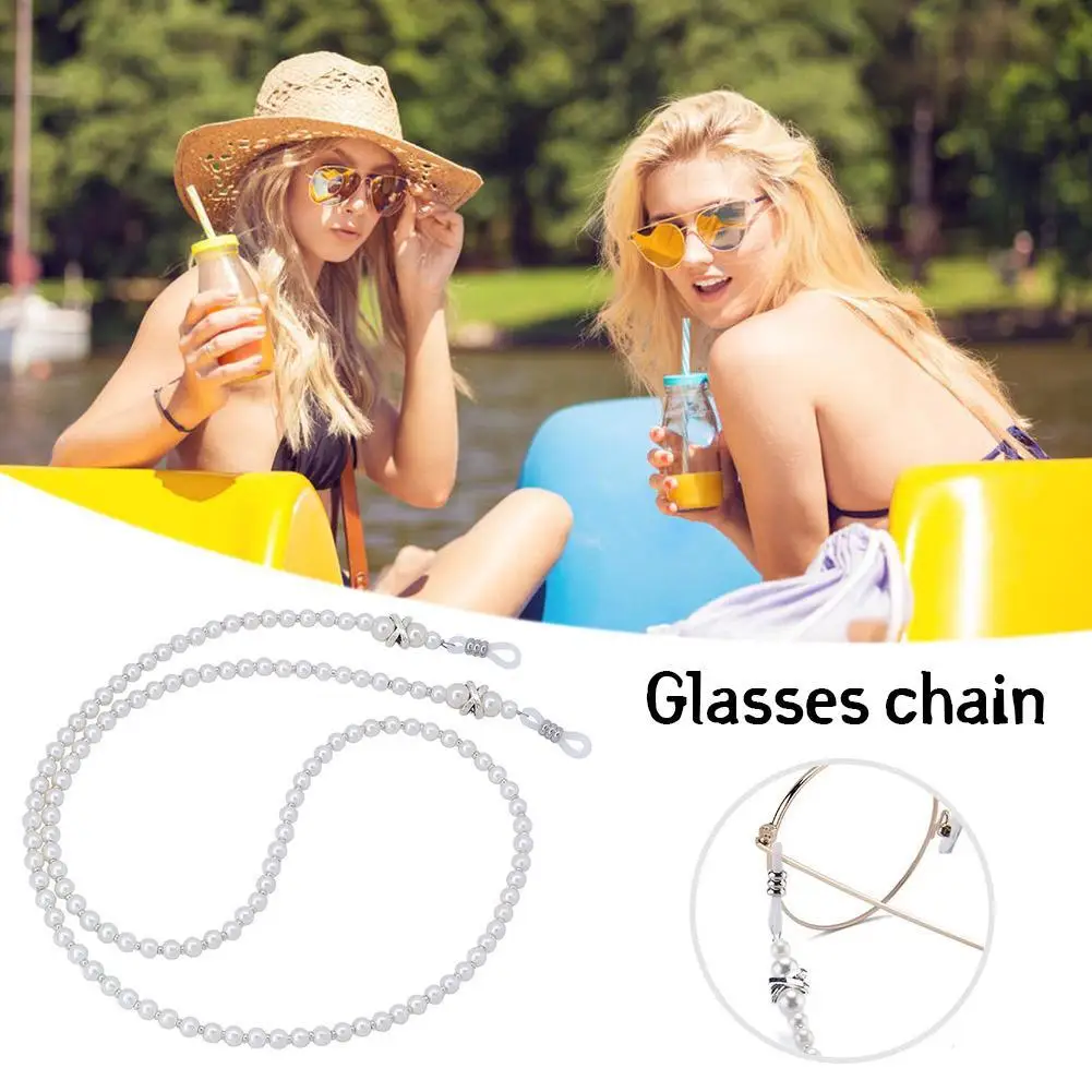 Перламутровыми бусинами цепочки для очков очки чтения Держатель Ремень шнуры