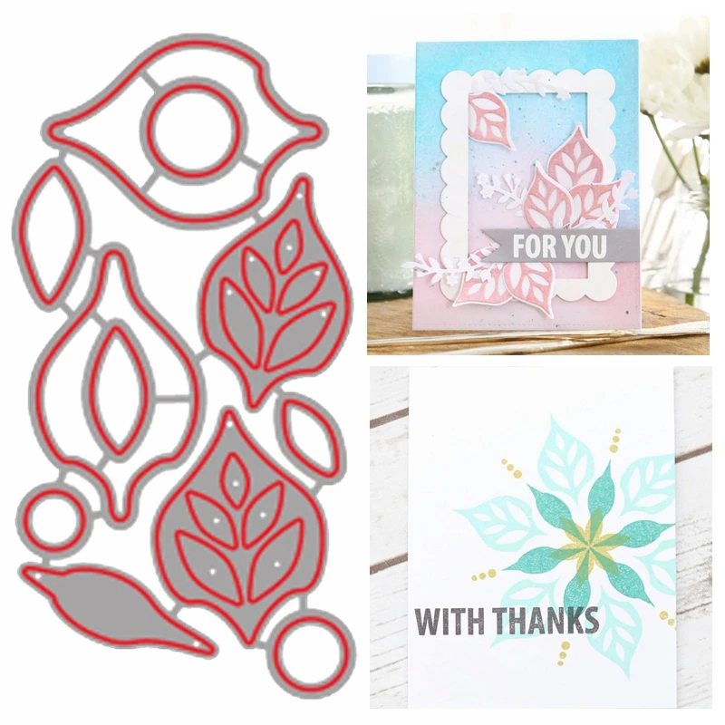 

Flower Leaf Shape Background Metal Cutting Dies Stencil For Crafts Paper Cards Making Album Template Embossing Dies 2019 New