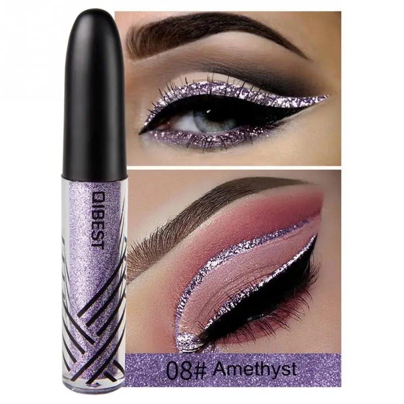 Qibest-E18007-8 QIBEST 13 colors Liquid Glitter Eyeliner Waterproof Long Lasting Eyeshadow Shimmer Sparkling Makeup Diamond Eyeliner Cosmetic - Цвет: Qibest-E18007-8