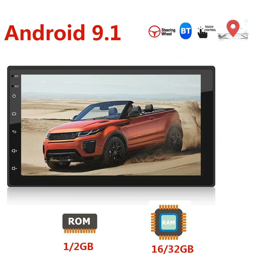 Android 8,1 7 дюймов 2 Din HD FM авто радио Мультимедиа Стерео 2Din Bluetooth зеркало, Gps, Wi-Fi, 45