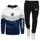 Костюм спортивный мужской повседневный, кофта на молнии и штаны, комплект одежды для фитнеса, Осень-зима