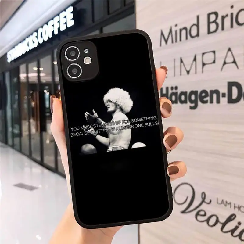 

khabib nurmagomedov Rassian sport boxing Phone Cases Matte Transparent for iPhone 7 8 11 12 s mini pro X XS XR MAX Plus cover