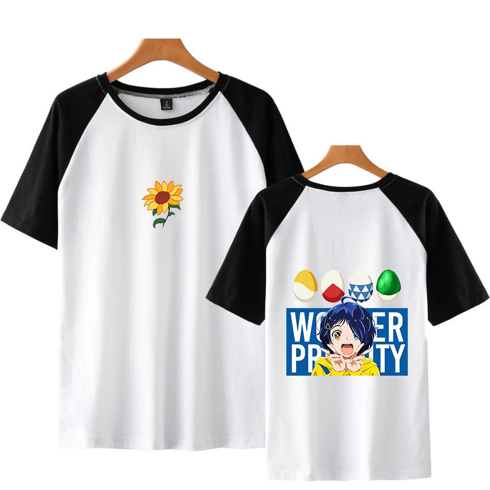 

Wonder Egg Priority T-shirt O-Neck Raglan Short Sleeve Women Men Streetwear Harajuku Sportswear 2021 Summer New