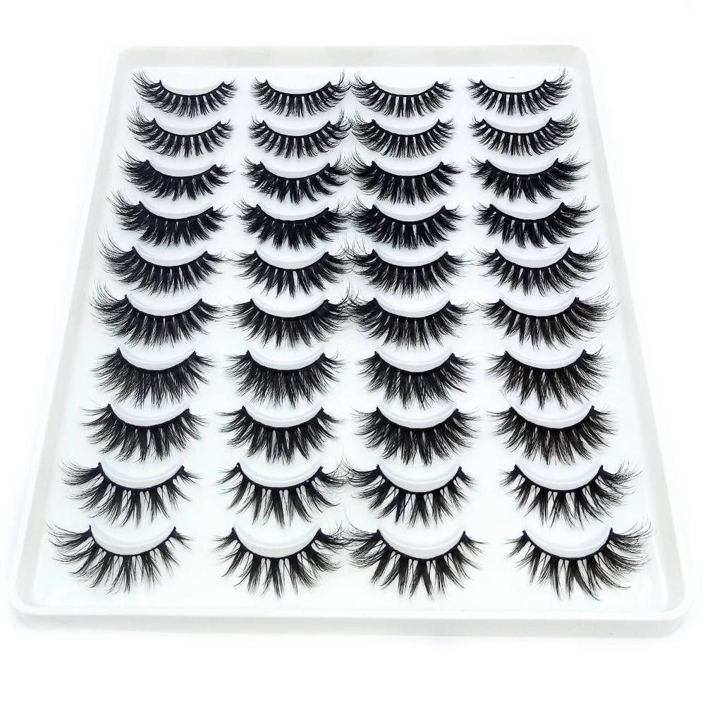 

1/20 Pairs 3D Mink Lashes Natural False Eyelashes Dramatic Volume Fake Lashes Thick Makeup Eyelash Extension Maquiagem DROPSHIP