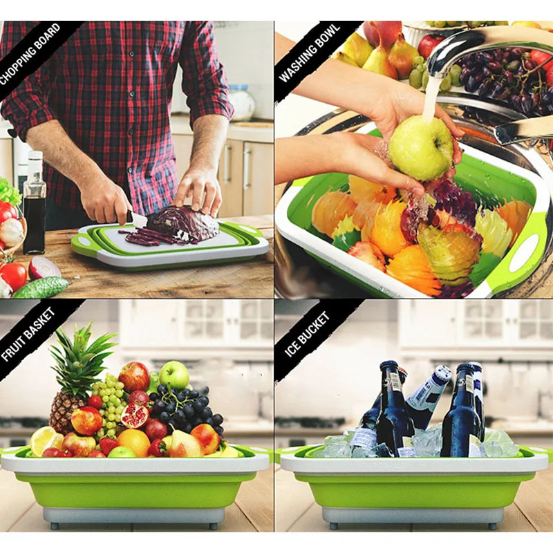 Складная разделочная доска для овощей аксессуары кемпинга портативная корзина