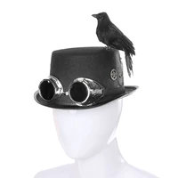crow hat steampunk halloween mask easter props bar party cos movie game role playing fancy dress party collection horror mask