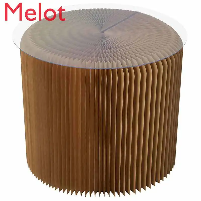 

Fashion Luxury Creative Folding Table Living Room Coffee Table Small Apartment Decoration Furniture Bedroom Small round Table