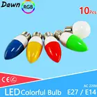 10 шт., светодиодные разноцветные лампы E14 E27 3 Вт G45 C35 RGB SMD 2835 220 в 240 В переменного тока